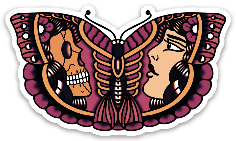 "Butterfly" Sticker By Arturo Aboites