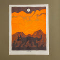 "Coyote Dusk" 11x14 Art Print by Pine Bones