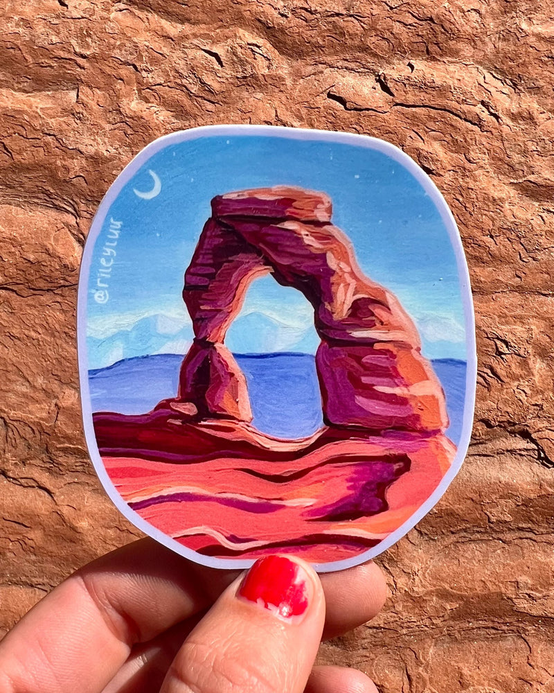 "Delicate Vista" Sticker by Riley Lubich