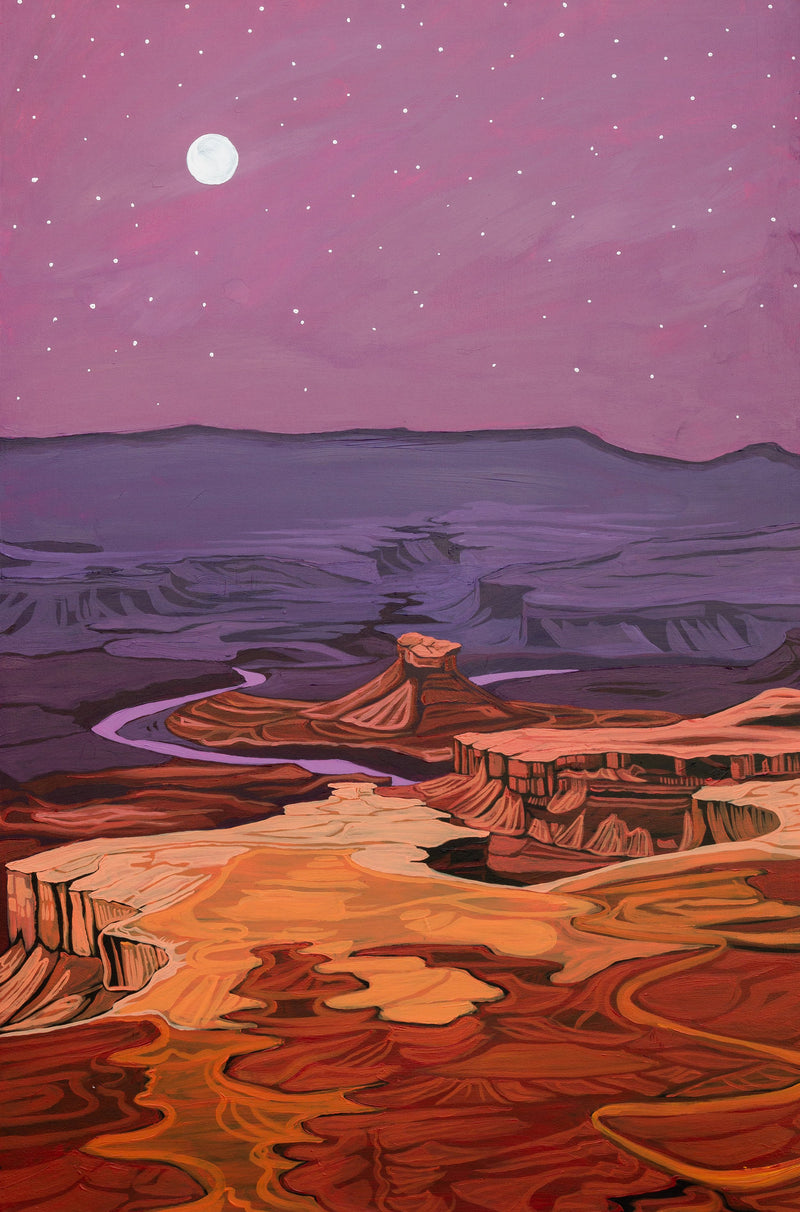 "Canyon Moon" Art Print by Riley Lubich