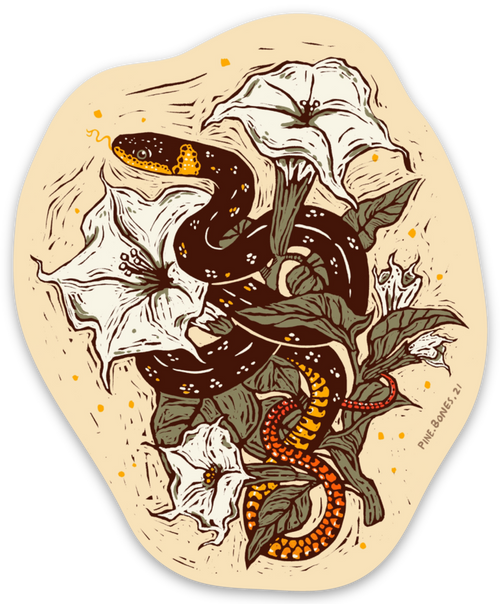 "Ring Snake" Sticker By Holls Walck