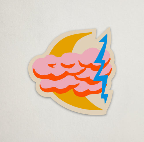 "Moon Cloud Lightning" Sticker by Holli Zollinger