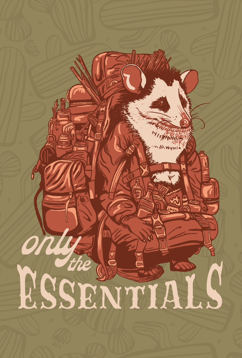 "Only the Essentials" Postcard By Issa Designs