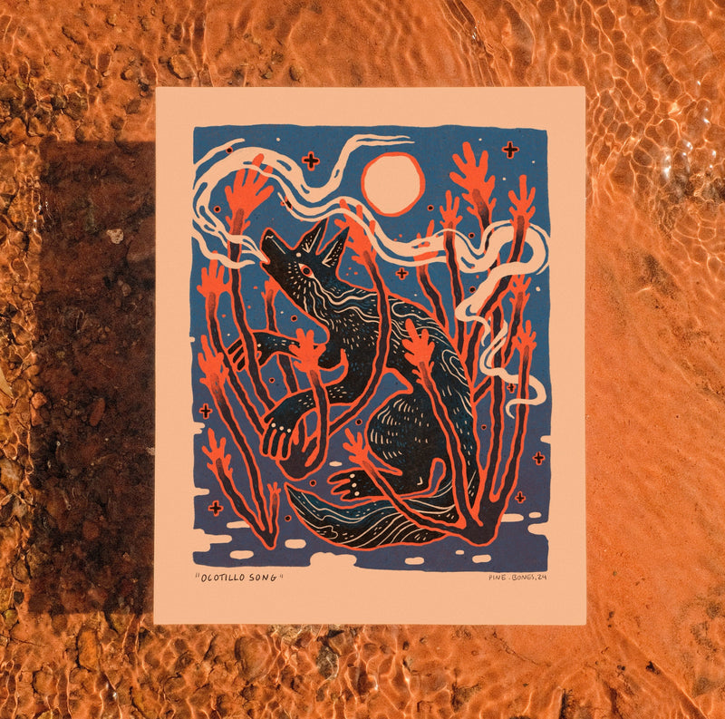 "Ocotillo Song" 8x10 Art Print by Pine Bones