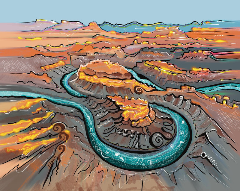 "Canyons" Art Print by Tamar Phillips