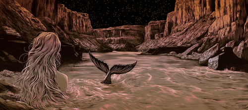 "Grand Canyon Mermaid" Art By Issa Designs