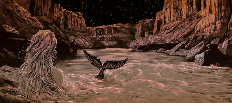 "Grand Canyon Mermaid" Art By Issa Designs