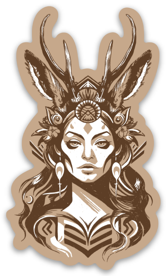 "Jackalope Magic" Sticker By Karissa DeDecker