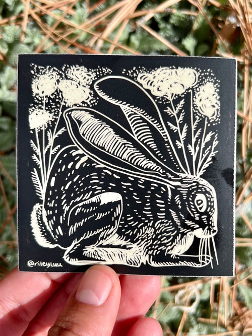 "Rabbit" Sticker by Riley Lubich