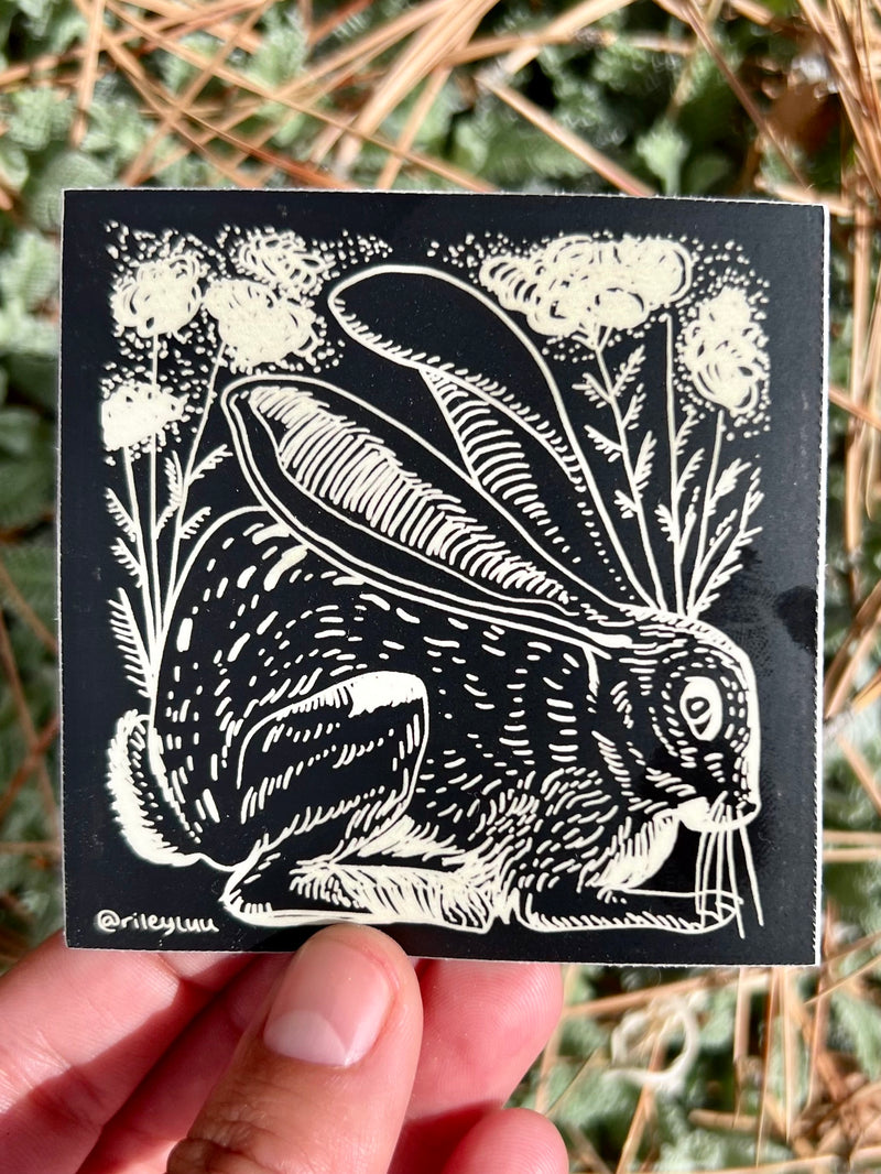 "Rabbit" Sticker by Riley Lubich