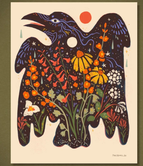 "Flower Friends" Art by Pine Bones