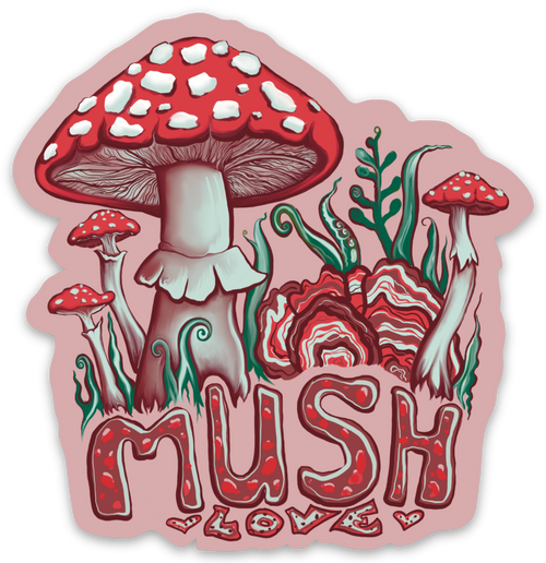 "Mush Love" Sticker By Tamar Phillips