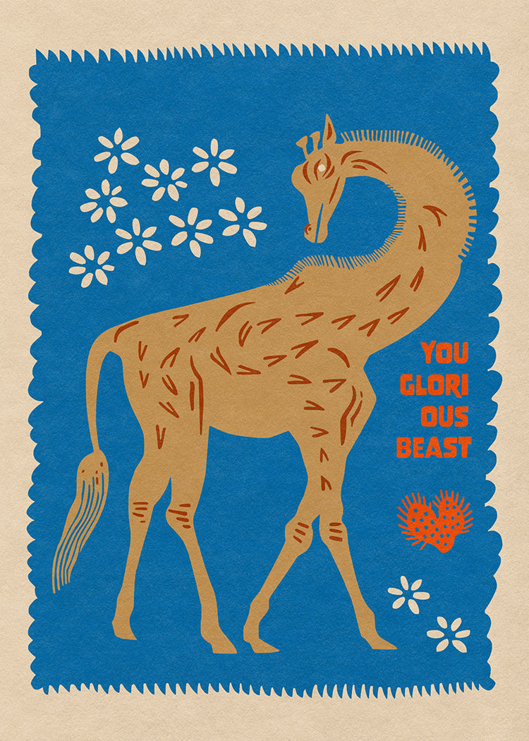 "You Glorious Beast" Greeting Card Designed by Holli Zollinger