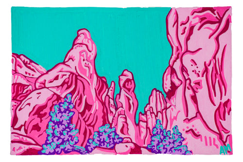 "Fiery Furnace in Pink" Art Print by Abster Artz